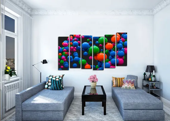 Модульная картина "Надувные шарики"