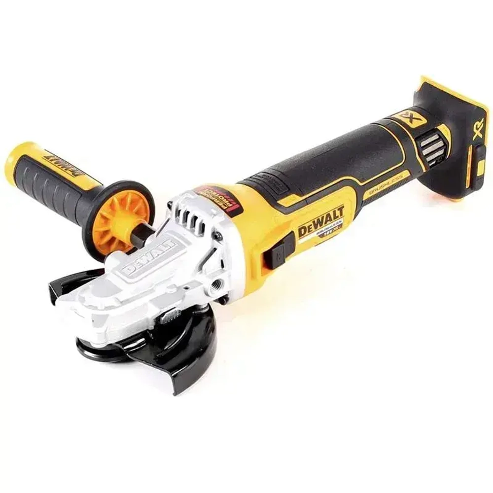 Угловая шлифовальная машина DEWALT DCG405FN XR 125 мм 18 В, бесщеточная, литиевая, промышленная, специальная, полирующая, плоская головка, голый инструмент