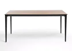 "Малага" обеденный стол из HPL 160х80см, цвет "дуб", каркас черный