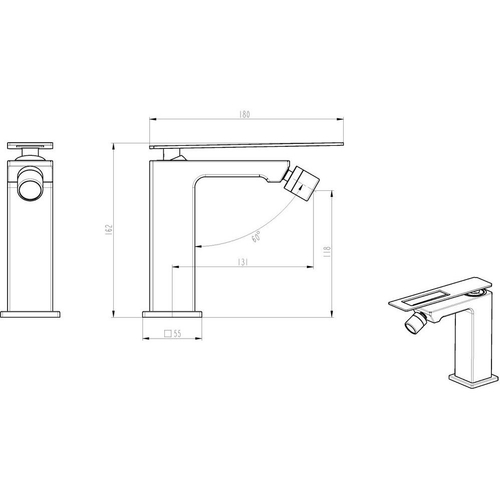 Смеситель для биде Boheme Q 146-WG.2