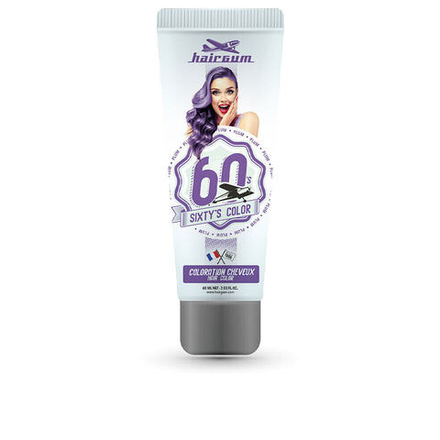 Hairgum Sixty's Color Plum Полуперманентная краска придающая блеск волосам, оттенок сливовый 60 мл