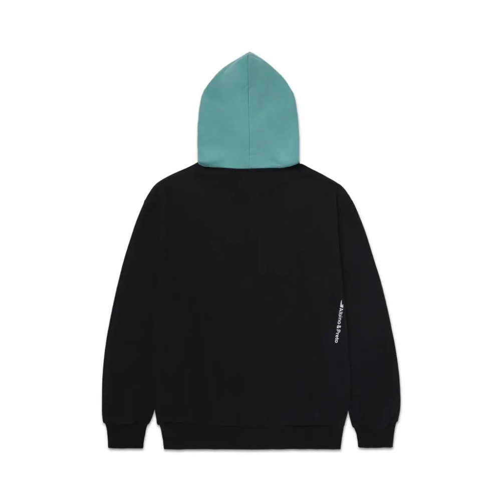 Худи Albino & Preto чёрно-зелёное