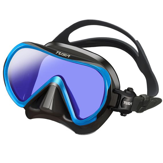 Маска TUSA M-1011 Ino Pro с UV линзами черный/голубой