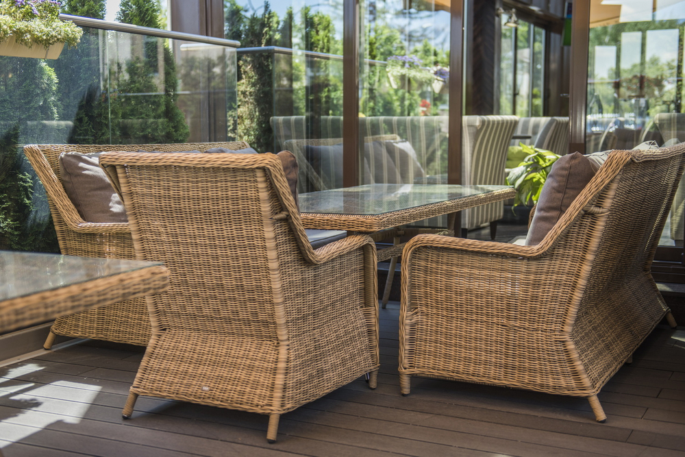 "Гляссе" кресло плетеное из искусственного ротанга, цвет соломенный