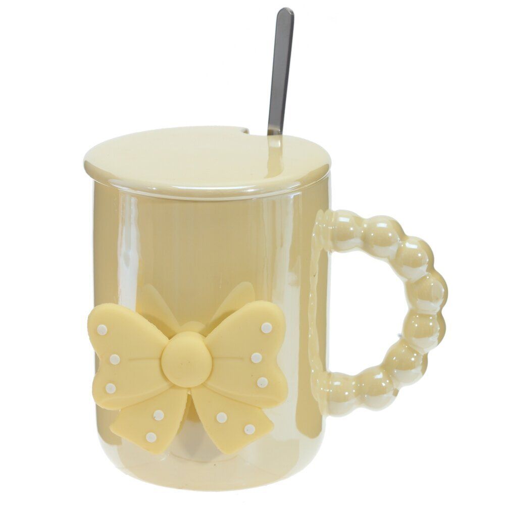 GAEM Кружка с крышкой и ложкой, 380 мл, L11,5 W9 H11 см, 4в.