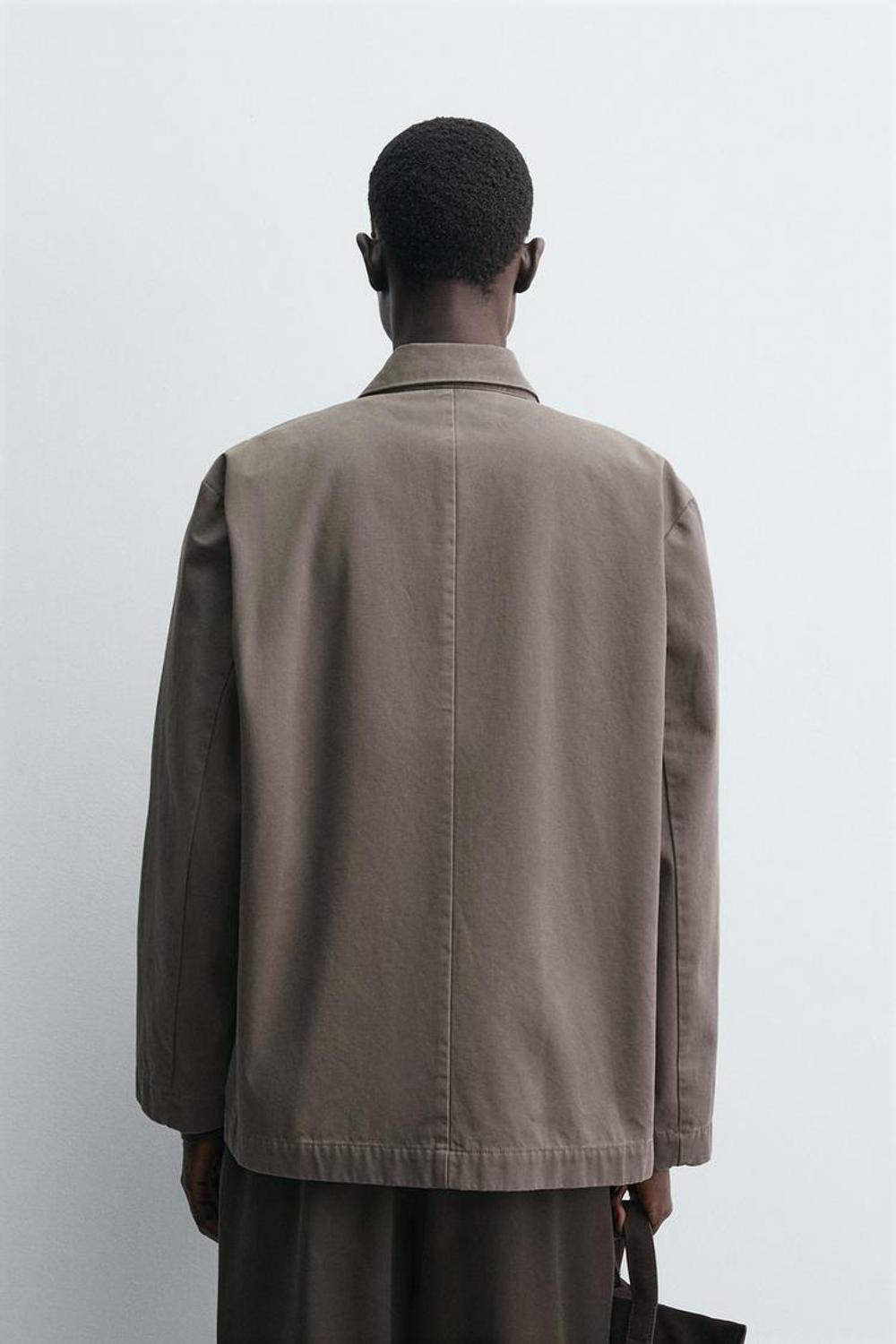 ZARA БЛЕЙЗЕР СВОБОДНОГО КРОЯ ИЗ ХЛОПКА, ЗЕМЛЯНОЙ