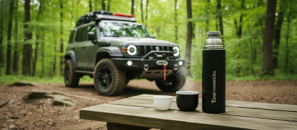 Термос TankTuning с гравировкой