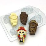 Пластиковая форма для конфет Щелкунчик 4 ячейки