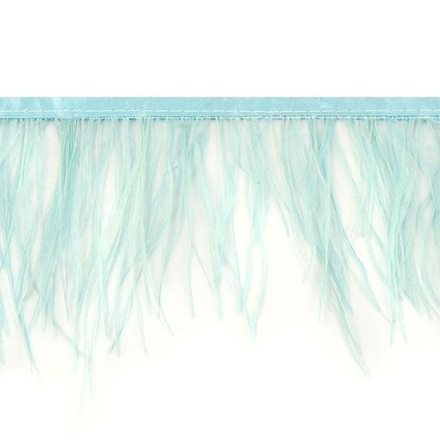 Кант Перо страуса шир.11см голубой/col.7