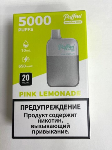 Puffmi Meshbox Pink lemonade (Розовый лимонад) 5000 затяжек 20мг Hard (2% Hard)