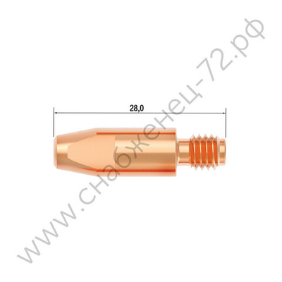 FUBAG Контактный наконечник M6х28 мм CuCrZr D=0.8 мм (25 шт.)