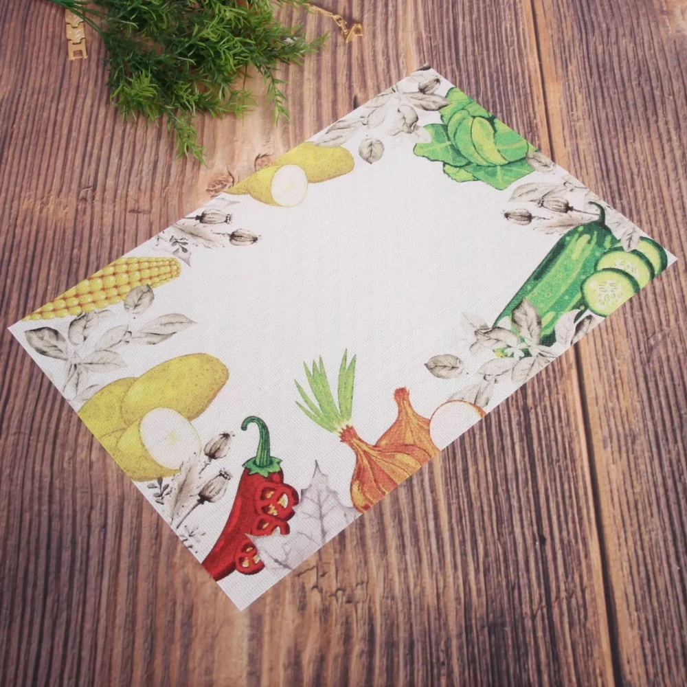 Салфетка на стол 45*30см плетеная «Овощи»
