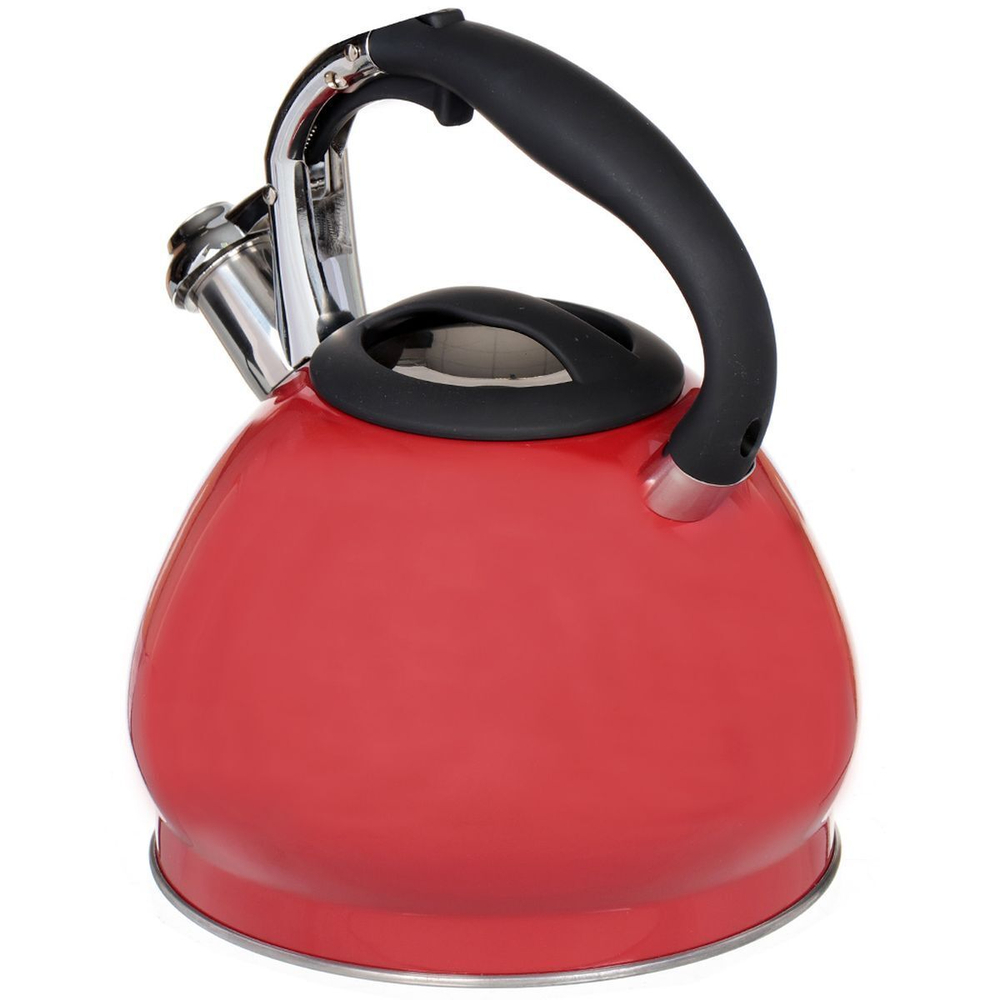 Чайник нерж, 3 л, свист, ручк с силик покр, Daniks, Валетта, индукц, QS-K-3
