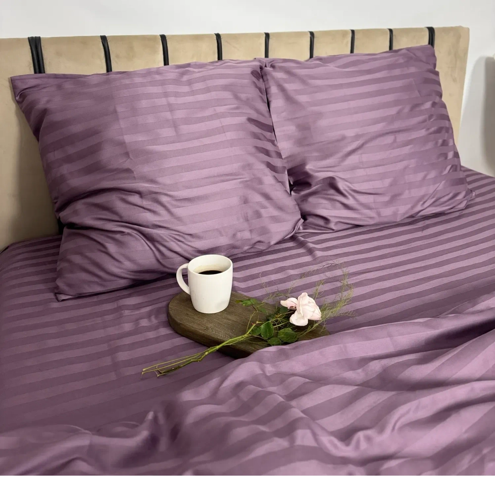 Комплект постельного белья евро-стандарт BLUEBERRIES, сатин