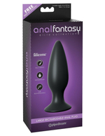 Чёрная большая анальная вибропробка Large Rechargeable Anal Plug - 13,5 см. (Цвет: черный)