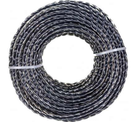 Леска для триммера PROFIT витой квадрат с жилой 3ммх15м двухкомпонентная усиленная