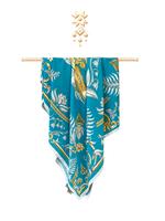 Платок «Тигр Еврейской автономной области. Аквамарин»