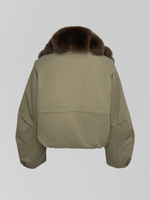 Куртка-парка 2532 укороченная со съемным воротником из меха