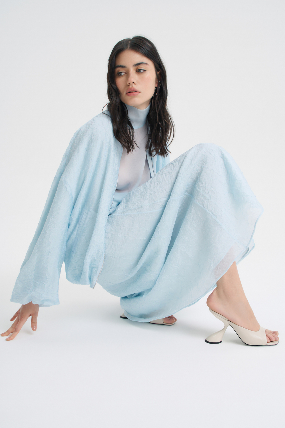 Юбка из жатой вискозы