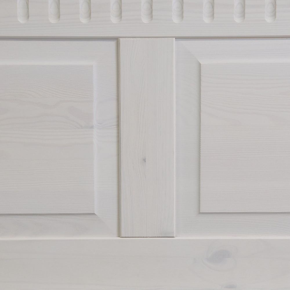 Кровать 160х200 Боцен из натурального дерева, белая