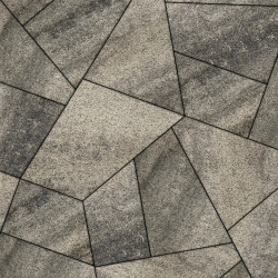 ГРАНИТНАЯ ТРОТУАРНАЯ ПЛИТКА ОРИГАМИ - Б.4.ФСМ.8 ЛИСТОПАД ГРАНИТ АНТРАЦИТ, КОМПЛЕКТ ИЗ 6 ВИДОВ ПЛИТ