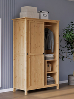 IKEA 120 / 197 / 59 / белый/коричневый 120 / Шкаф платяной - 1шт. Комплект крепежа и фурнитуры - 1шт. Сборочная инструкция - 1шт. / 56000 / белый / Шкаф КЫМОР / Раздвижные в стороны