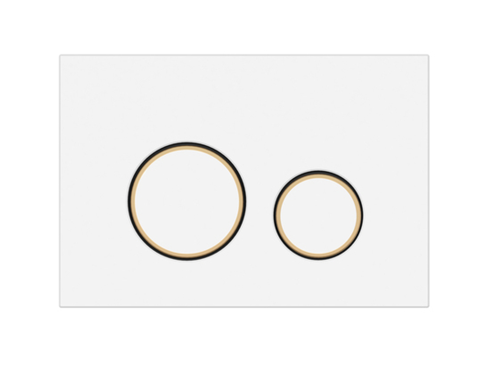 Кнопка TWINS пластик белый матовый с рамкой, VECTOR/LINK-PRO/LINK 63535