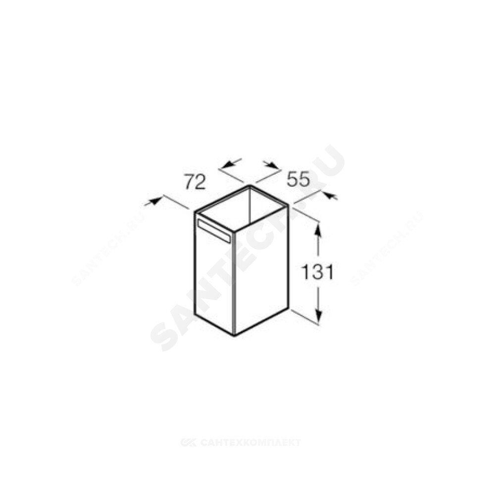 Стакан Rubik черный матовый Roca 816844024
