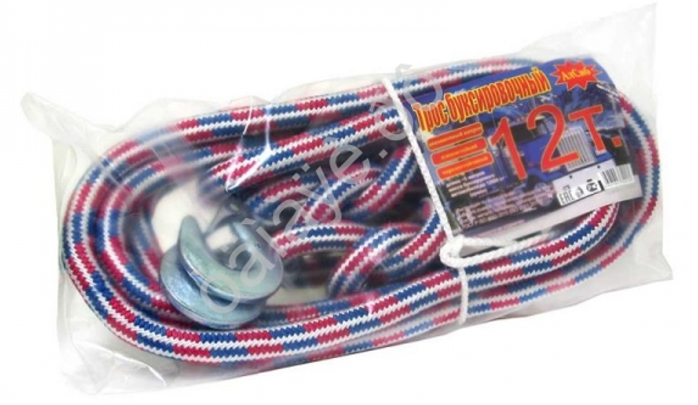 Трос буксира12т ВЕРЕВКА Барнаул" АлСиб 2 крюка 15790