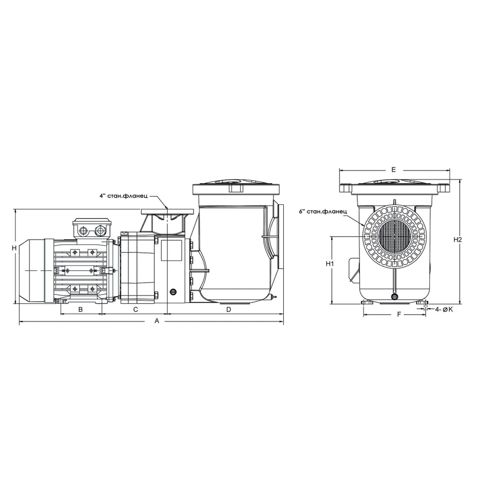 Насос AquaViva AQP-4.0 трехфазный