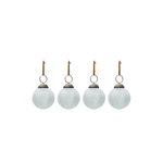 Набор из 4 рождественских шаров Talve из белого переработанного стекла, Ø 6 см