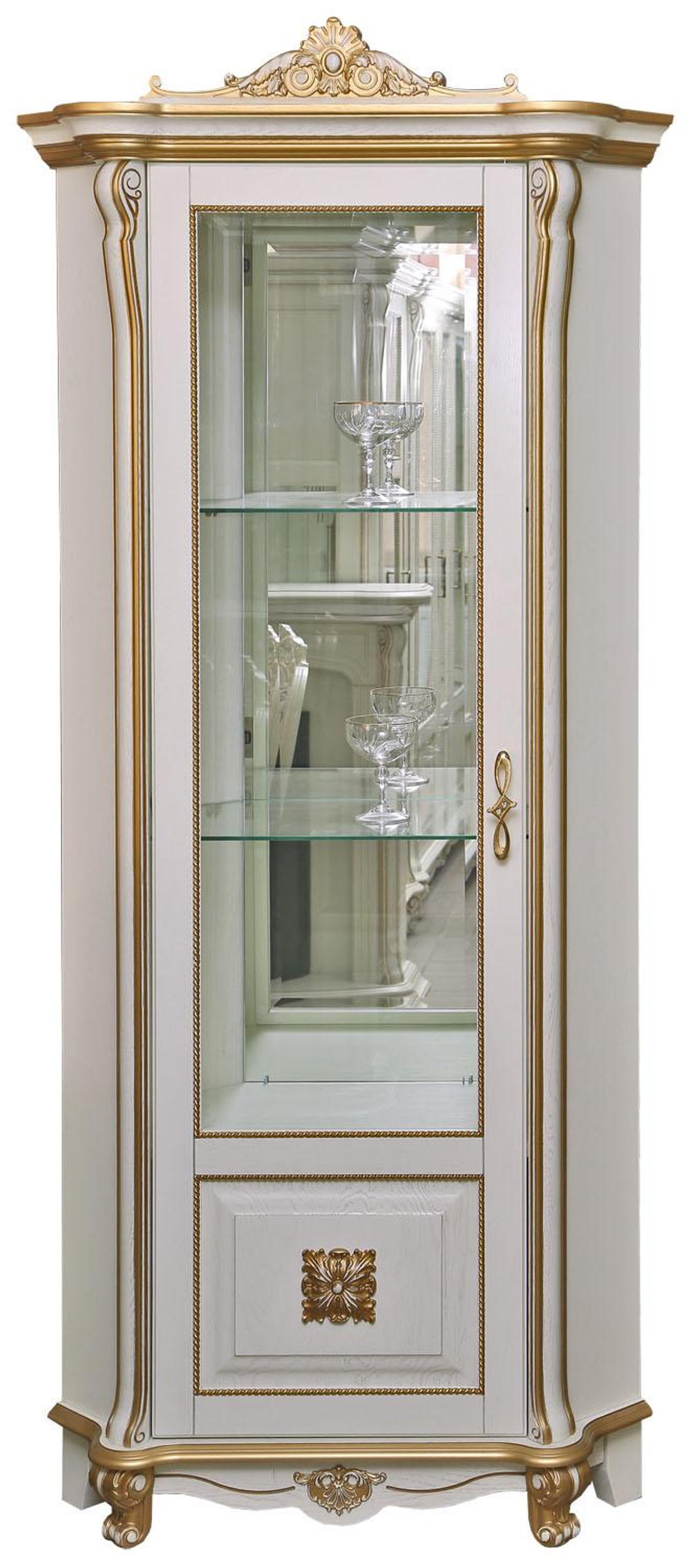 Шкаф с витриной «Алези Люкс» П1.349.0.13-01 (П350.13-01л)