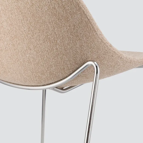 Стул Vid Soft бежевый, ножки хром