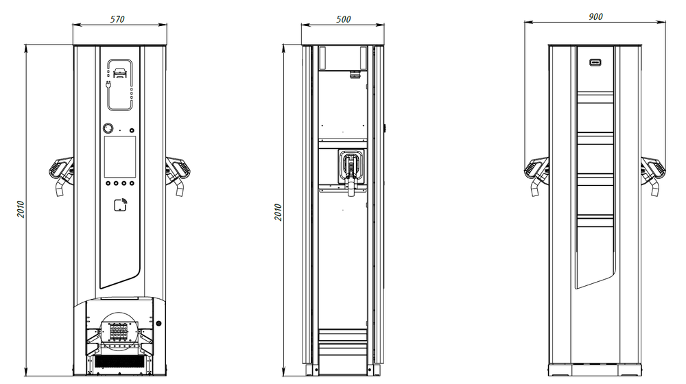 Зарядная станция Стрим Электро EC.A GBT+CCS2, 160 - 2