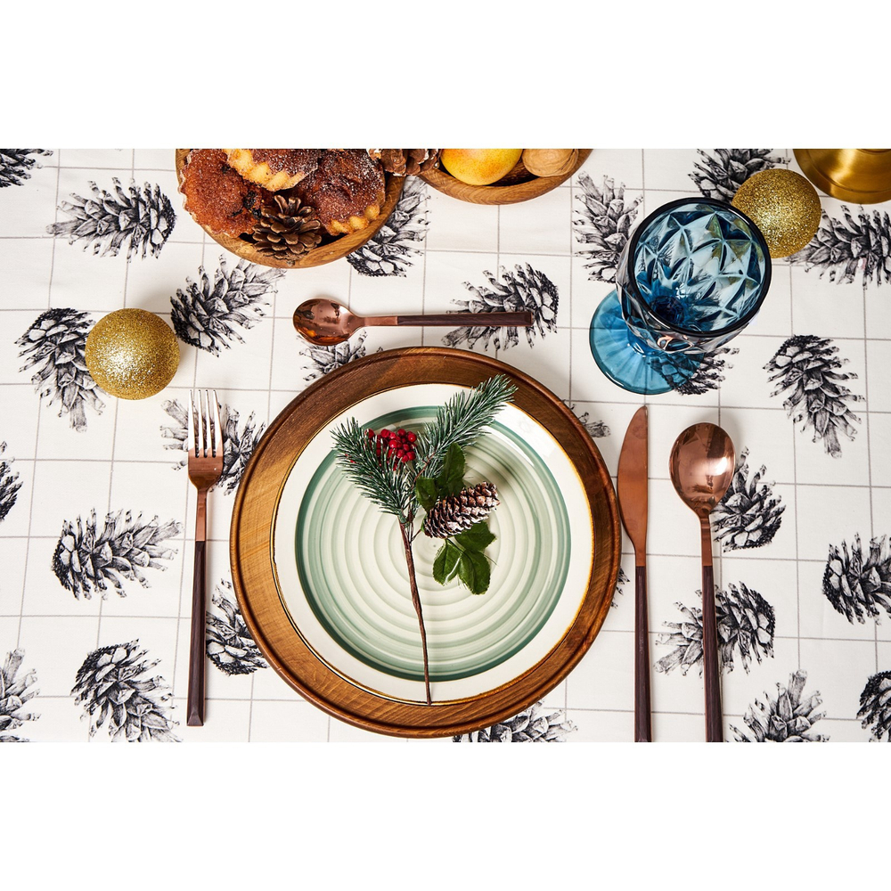 Скатерть Шишки 150х250 см, 100% хл, саржа 190 г/м2