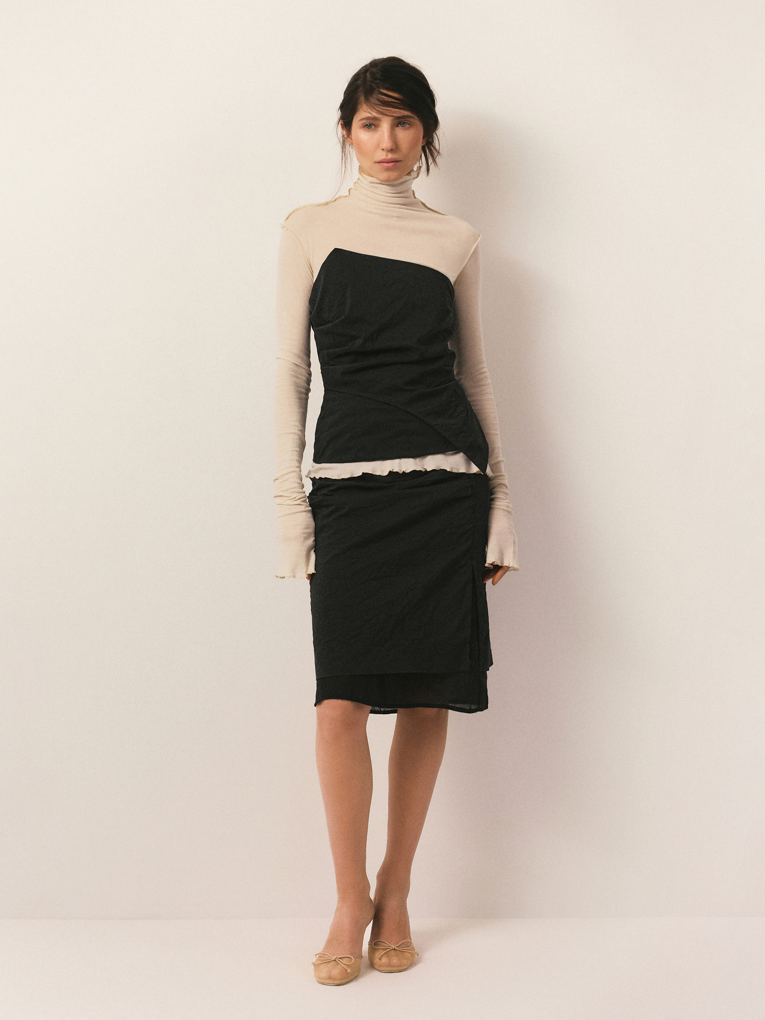 Юбка двойная со сборкой