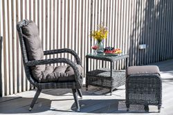 "Толедо" лаунж-зона из искусственного ротанга, цвет графит