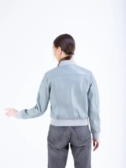 Куртка женская кожаная бомбер женский натуральный Турция