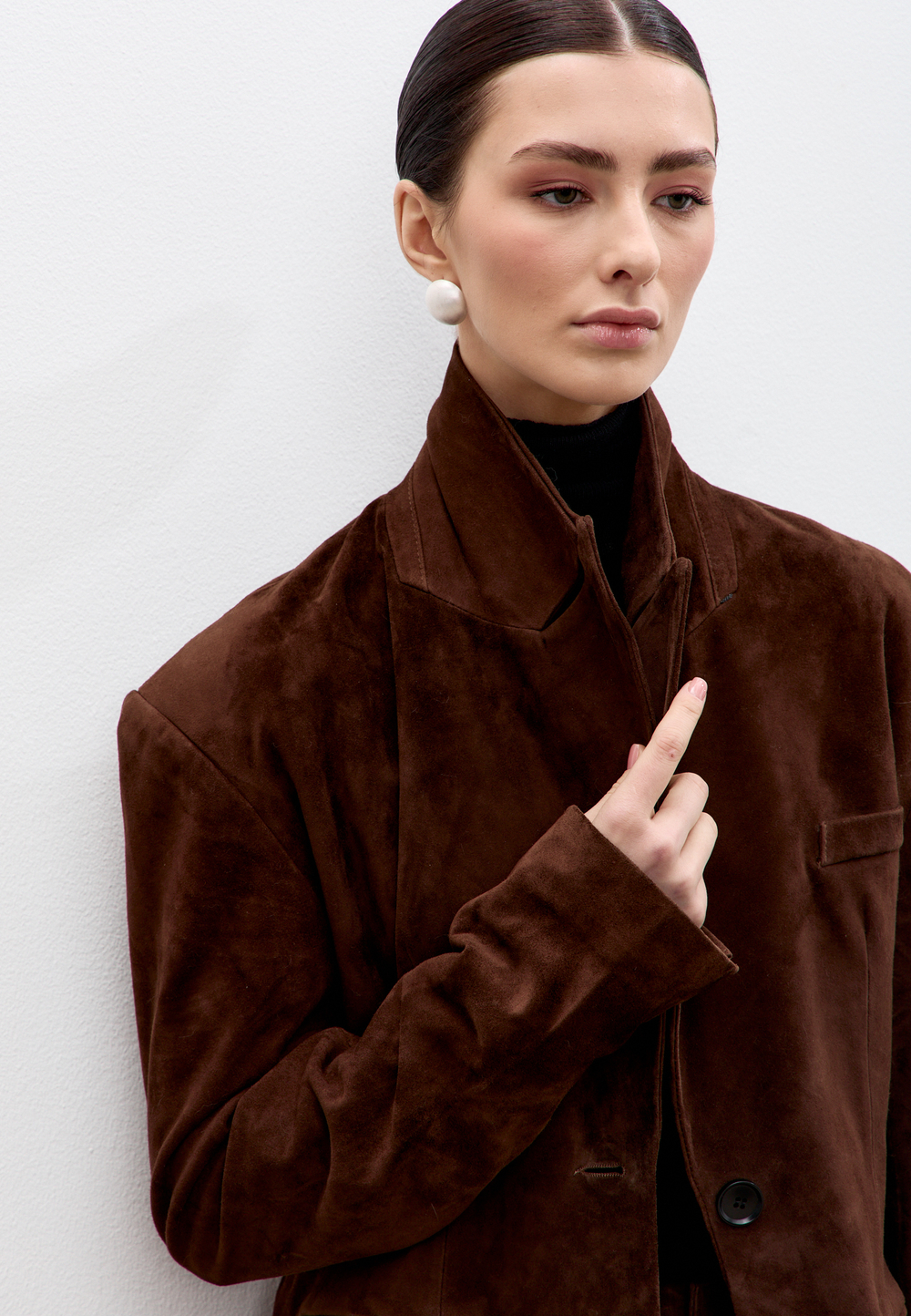 Тренч из натуральной замши