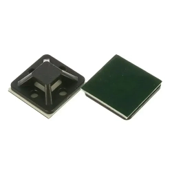 Площадка под хомуты самоклеящаяся Fortisflex ПМС 20х20 мм, черная, 100 шт