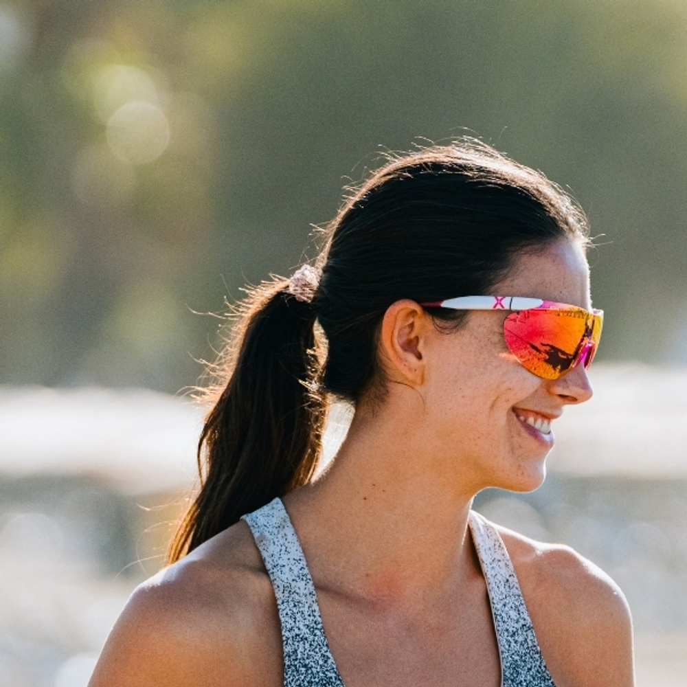 Спортивные очки с диоптриями HILX Domain Shiny White / Photochromic Red Mirror Lens