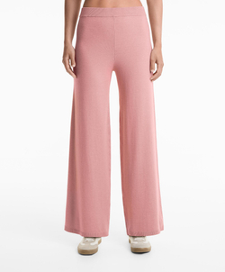 OYSHO Прямые трикотажные брюки, розовый