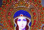 Принт-И1 Ткань с нанесенной авторской схемой Богородица "Знамение"