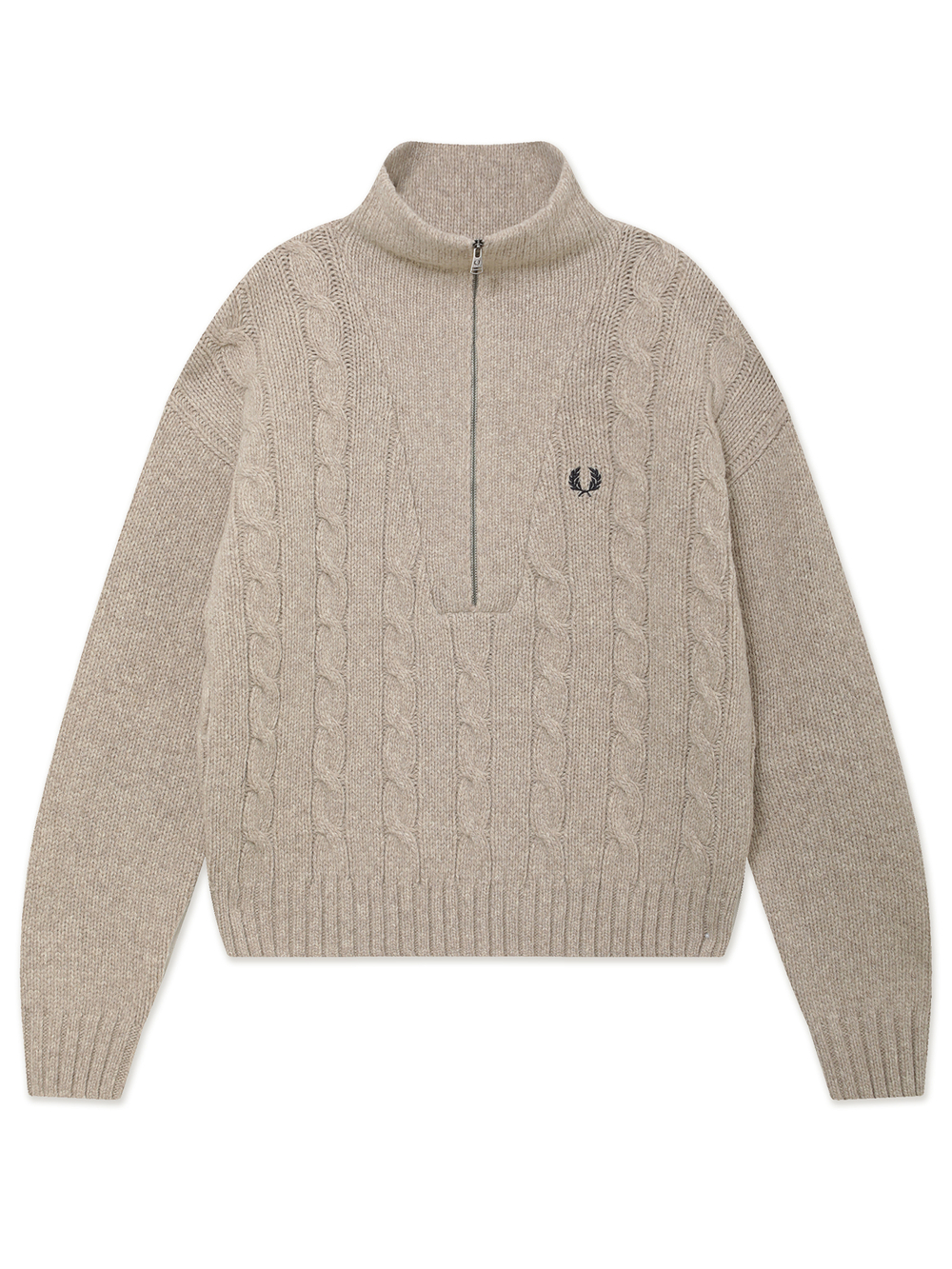 Женский Свитер Half Zip Cable