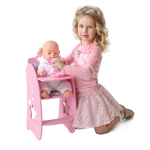 Стульчик для кормления с мягким сиденьем розовый (Diamond star)