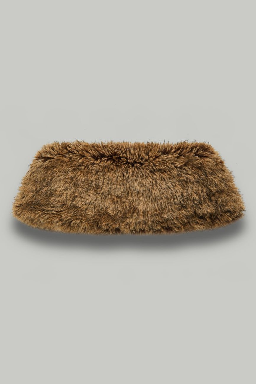 Меховая накидка из искуственного меха, рыжий