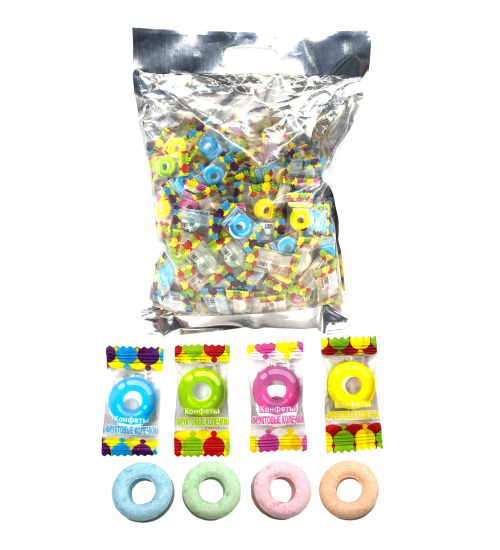 Конфета "Фруктовые колечки" 12х500г