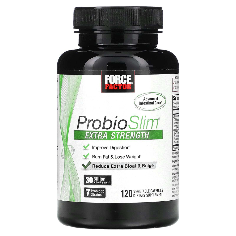Force Factor, ProbioSlim®, повышенная сила действия, 120 растительных капсул