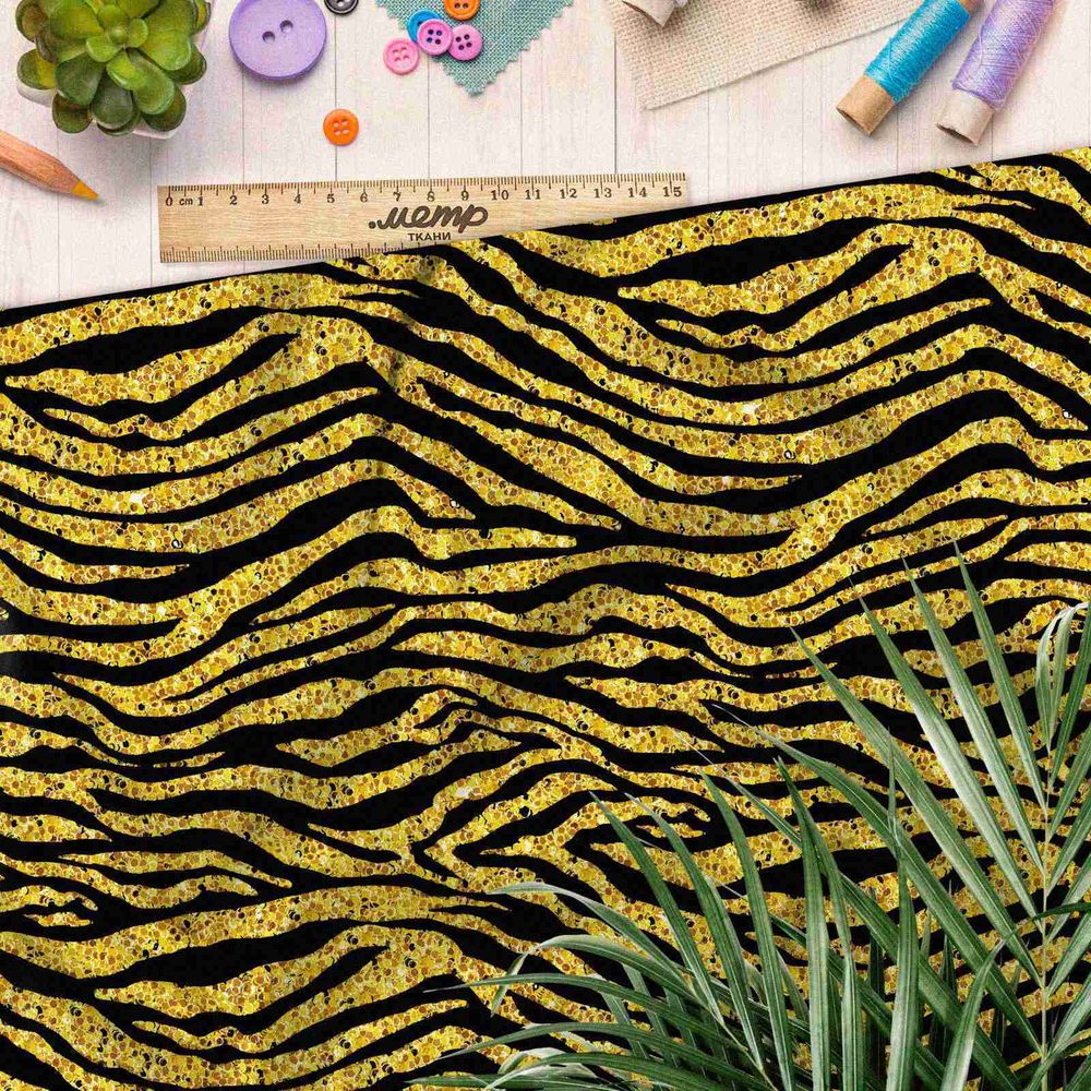 Ткань ниагара золотая шкура