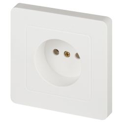 Розетка Intro Style 7-201-01 без заземления 2P 16А-250В IP20 СУ белый | Intro